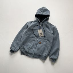 thumbnail for High quality pre-loved j130 card @ ha Carha washed distressed hooded zipper jacket loose cotton clothes