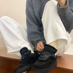 thumbnail for 桑坡新款低帮梅尔羊皮毛一体梅尔休闲款低筒女羊毛靴lowmel雪地靴