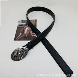 thumbnail for CH Cross Colored Crow Belt Classic Belt Men's and Women's Jeans Belt Vintage Fashion Belt Trendy Trouser Belt