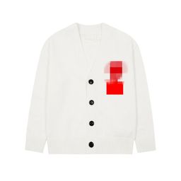 thumbnail for Solid color love letter Korean jacquard knitted long-sleeved sweater loose casual and versatile round neck couple top