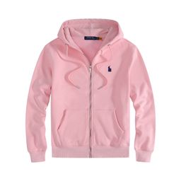 thumbnail for Cross-Border Men&#039s Sweatshirt Spring & Fall Rl Jacket Men&#039s Long-Sleeved Embroidered Pony Logo Zipper Cardigan Polo Pure Color