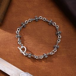 thumbnail for Net Red Sydney Snake Snake Quan Zhilong Same Cross Bracelet Men and Women Trendy Crowe Fashion Couple Bracelet