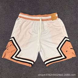 thumbnail for Novos shorts de basquete americano AJ trapézio, calças de quartzo sem mais do que até o joelho, calças de corrida fitness de malha, secagem rápida e respirável