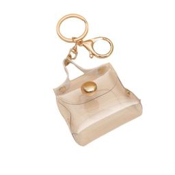 thumbnail for Cute Mini transparent square baby bag fresh doll bag coin key bag headphone trinket lipstick storage bag
