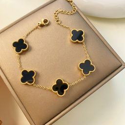 thumbnail for Factory Direct Sales Hot-Selling Colorful Lucky Four-Leaf Clover Bracelet Can Be Paired with Necklaces and Earrings, Light Luxury and High-End Factory Price