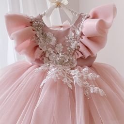 thumbnail for First birthday dress, princess dress, baby mesh puffy tulle skirt, Christmas children's dress, cross-border Amazon dropshipping