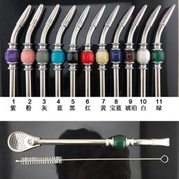 thumbnail for TK-C014N 22cm Argentine Yerba Mate Spoon, Spoon Head Straw Spoon