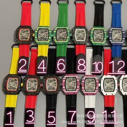thumbnail for Foreign trade RM explosive quartz watch 8.8MM Richards 67-02 series tape nylon strap Velcro strap
