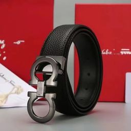 thumbnail for Factory direct boutique men's belt classic business 8-character buckle men's belt casual high-grade cowhide belt