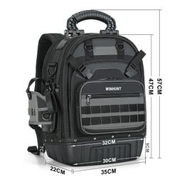 thumbnail for Changsheng Multifunctional Storage Hardware Tool Backpack Multi-slot Pocket Wear-resistant Durable Plastic Bottom Repair Tool Bag