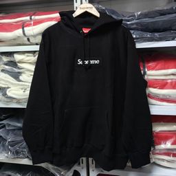 thumbnail for Eight colors! 24FW Box Logo Bogo Hooded Classic Embroidered Logo Solid Color Hoodie Hoodie