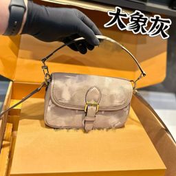 thumbnail for High-End French Baguette Bag with Original European and American Luxury Brand Tags, Single Shoulder Crossbody Women's Bag
