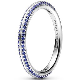 thumbnail for Panjia White Copper Silver Plated New Bow Ring Intertwined Square Full Diamond Five-pointed Star Halloween Ring