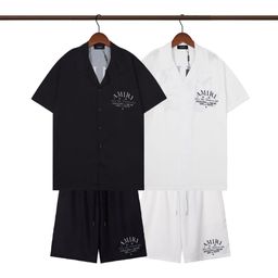 thumbnail for Conjunto Amiri de verão transfronteiriço, camisa casual com estampa clássica de caju e shorts esportivos, roupa masculina e feminina.