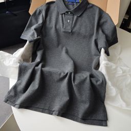 thumbnail for New light luxury business cotton short-sleeved T-shirt, pony embroidered two-button polo shirt, men's and women's tops, commuting