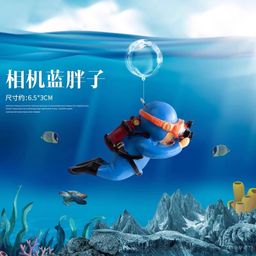 thumbnail for Decoração de paisagismo para aquário, conjunto completo de enfeites de bruxa suspensos, conjunto de fadas flutuantes para aquário, mergulhador de gato da lua