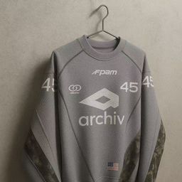 thumbnail for Cross-border American retro functional style street racing wear hip hop men's sweatshirt casual loose high arcade top