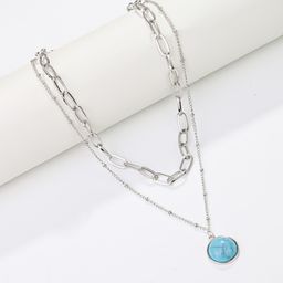 thumbnail for European and American fashion multi-layered wearing star moon pendant necklace female niche simple and versatile temperament sweater chain necklace