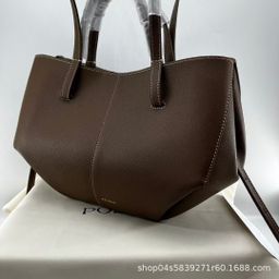 thumbnail for Celebrity French Polene Tote Bag Imported from Italy Lychee Cowhide Accessible Luxury Large-Capacity Commuter Bag