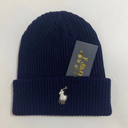 thumbnail for Winter pony embroidery woolen hat unisex trendy European and American simple knitted hat outdoor warm and cold-proof pullover hat