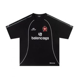 thumbnail for Paris B Brand 2026 Spring/Summer Hot-Selling 10 Jersey Print Embroidered Round Neck Short-Sleeve T-Shirt for Men and Women, Available for Dropshipping