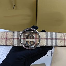 thumbnail for Men's and Women's Smooth Buckle Leather Belt, Double-Sided Embossed Inner Leather Business Belt, Trendy Casual Versatile Trouser Belt
