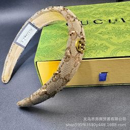 thumbnail for Vintage Letter Headband with Wide Brim, Face-Slimming Hairband, Light Luxury Hair Clip, Celebrity Internet Celebrity Hair Accessory, Fashionable Hair Ornament, Retro Hair Accessory