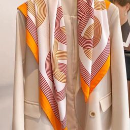 thumbnail for Simple style Korean version of 90 multi-functional scarves decoration autumn and winter style scarf silk scarves