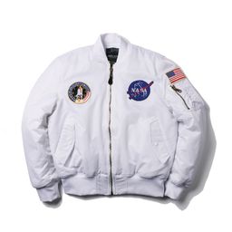 thumbnail for Norman Dragon American Military Autumn and Winter Thickened Baseball Jacket Nasa Pilot Jacket Embroidered Badge Men's Coat Trendy