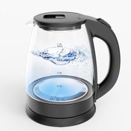 thumbnail for Cross-border European 220V high borosilicate glass electric kettle high temperature resistant household large capacity kettle printing 110V