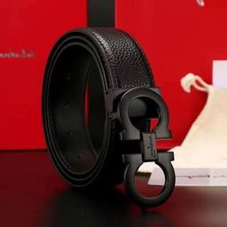 thumbnail for Light Luxury Belt Men's Two-layer Cowhide 8-shaped Buckle Belt Classic Fila Business Casual High-end Leather Pants Belt