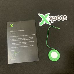 thumbnail for Stock X green brand green fork anti-adjustment bag buckle x tag accessories pendant shoe buckle