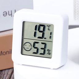 thumbnail for Factory wholesale smiling face mini hygrometer indoor household magnetic adhesive electronic thermometer digital hygrometer