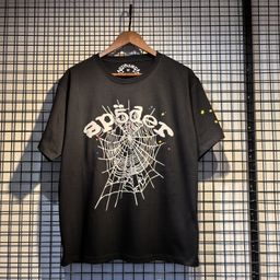 thumbnail for New Summer Spider Web 555 Foam Printing European and American Street Fashion Brand Casual Loose Men&#039;s and Women&#039;s Summer Short-Sleeved Pants