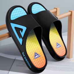 thumbnail for Chinelos para homens, roupa de verão para casa, roupa esportiva, chinelos antiderrapantes e anti-odor para casa no atacado para homens e mulheres.