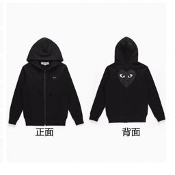 thumbnail for Men's and Women's Couple Style Pla Heart Hoodie with Fleece Lining, Thickened Cardigan Zipper Jacket, Trendy Sweatshirt
