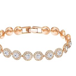 thumbnail for Shijia Roman Jewelry Una Series Necklace Set Crystal Inlaid Round Cut Dazzling Charm Bracelet Niche