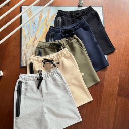 thumbnail for 2025 Summer New Men's Knitted Multicolor Front Pressure Adhesive Zipper Sports Shorts Shorts for 172