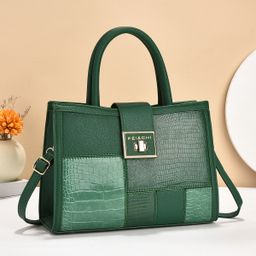 thumbnail for Handbag bag autumn new manufacturer foreign trade handbag women's fashion and versatile explosive splicing shoulder bag