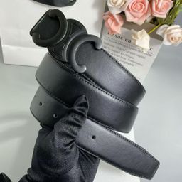thumbnail for 4.0 Hot-Selling Arc De Triomphe Men's Leather Belt, Vintage Double C Thick Belt, Stylish and Versatile Classic Fashion Jeans Belt