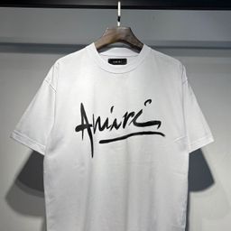 thumbnail for 【260克】25am新款流漆涂鸦字母星空经典logo印花短袖情侣T恤iri