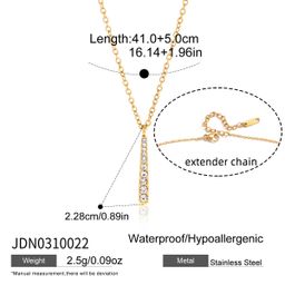 thumbnail for Jieding European and American Titanium Steel Zircon Necklace, Light Luxury Niche Jewelry for Women, Non-Fading Stainless Steel Earrings, Cross-Border Ear Accessories