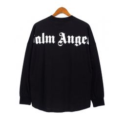 thumbnail for Cross-Border Exclusive Palm Angels Gothic Letter High-Quality Base Shirt for Men and Women Long-Sleeve T-Shirt