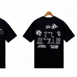 thumbnail for Camiseta de manga curta com estampa de grafite de céu estrelado camuflado com tinta splash de atacado transfronteiriço para casais, estilo urbano, iri