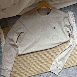 thumbnail for high quality 100 Cotton Ralph RL Pony Embroidery Solid Color Crewneck Long Sleeve T-shirt Casual Couple Men and Women Foreign Trade