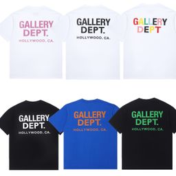 thumbnail for Trendy brand Gallery basic letter logo print casual men's and women's loose short-sleeved T-shirts for couples