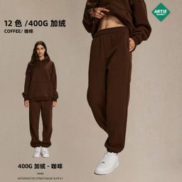 thumbnail for 2025 Winter Polar Fleece 400g Fleece-Lined and Thickeneded Casual Men&#039s Pants with Drawstrings, Loose Trendy Brand Men&#039s and Women&#039s Pants