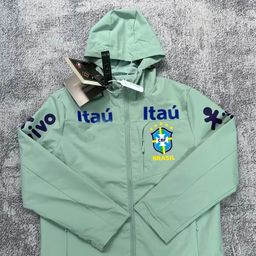thumbnail for Brazilian football softshell jacket, cotton jacket, Inter Milan, Arsenal, Chelsea, men's and women's trench coats with fleece-lined thin style