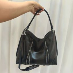 thumbnail for Casual fashion simple ZV tote large capacity bag women's new light commuter fashion women's bag