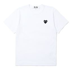 thumbnail for Heyplay Japanese-Style Trendy Brand T-Shirt Peach Heart Unisex Round Neck Pure Cotton Short Sleeve Solid Color Embroidery Bright Red Couple Style